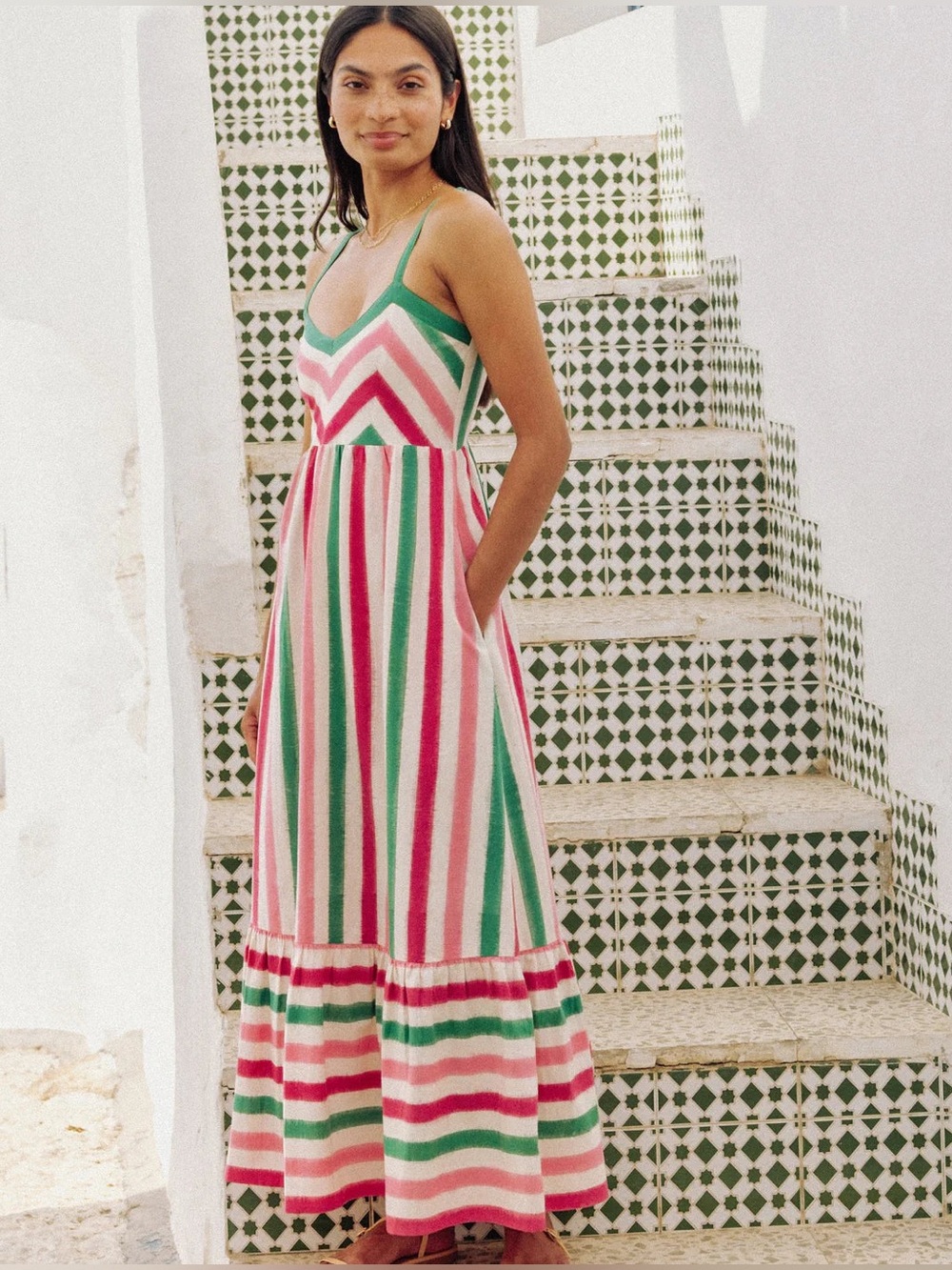 Pink City Prints Puglia Watermelon Dress
